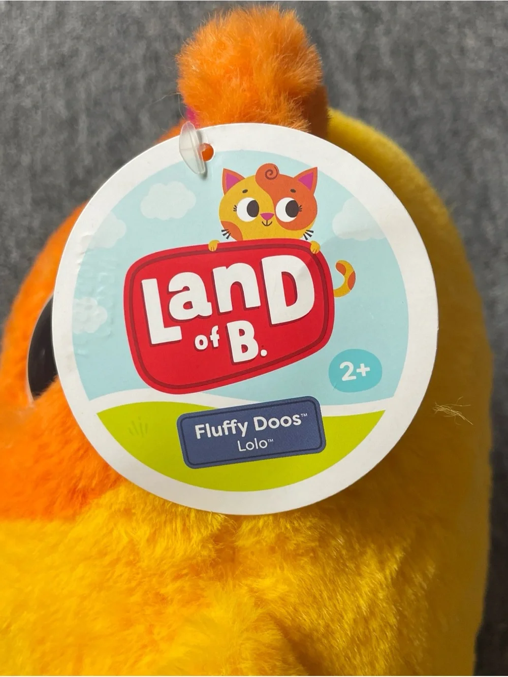 Land Of B 11” Stuffed Cat Animal Fluffy Doos Lolo Orange Kids Toy Plush